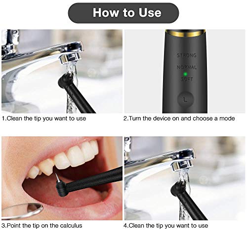 Electric Dental Calculus Remover with LED, HailiCare Tooth Tartar...