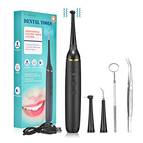 Electric Dental Calculus Remover with LED, HailiCare Tooth Tartar...
