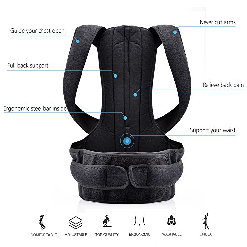 HailiCare Posture Corrector for Men and Women, Upper Back Brace f...