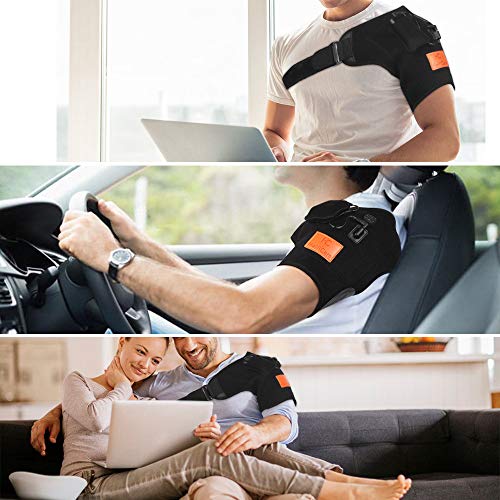 HailiCare Wireless Shoulder Massager Heat Massaging Shoulder Wrap...