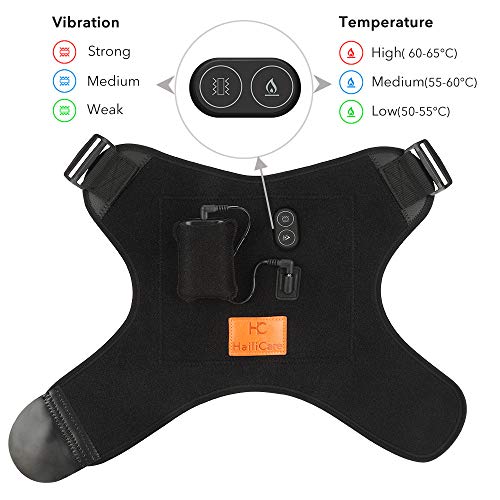 HailiCare Wireless Shoulder Massager Heat Massaging Shoulder Wrap...