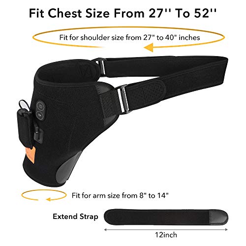HailiCare Wireless Shoulder Massager Heat Massaging Shoulder Wrap...