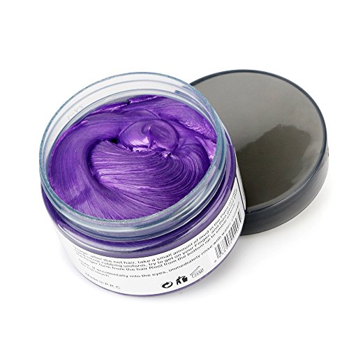 Hair Color Wax,Hair Wax 4.23 oz Purple Hair Dye Wax Hairstyle Pom...