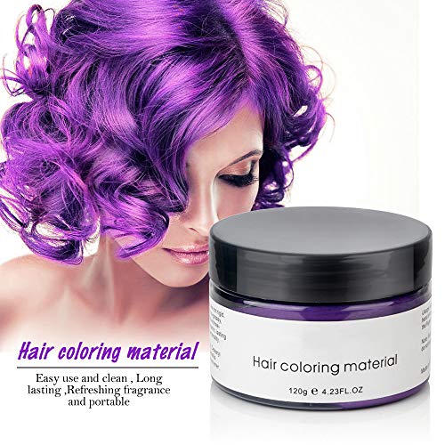 Hair Color Wax,Hair Wax 4.23 oz Purple Hair Dye Wax Hairstyle Pom...