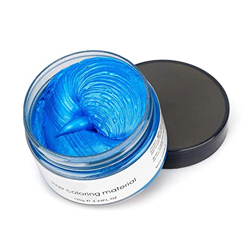 Hair Color Wax Instant Blue Unisex Hair Dye Wax 4.23 oz Temporary...