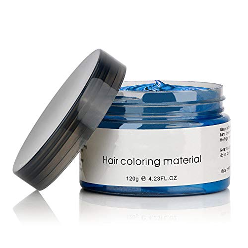 Hair Color Wax Instant Blue Unisex Hair Dye Wax 4.23 oz Temporary...