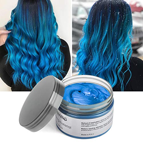 Hair Color Wax Instant Blue Unisex Hair Dye Wax 4.23 oz Temporary...