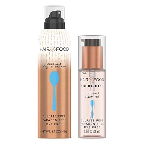 Hair Food Sulfate Free Dry Shampoo and Hair Oil, Nourishing Formu...