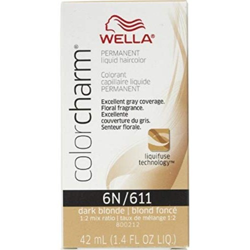 Color Charm Permanent Liquid Hair Color 6N Dark Blonde, 1.4 oz 4...