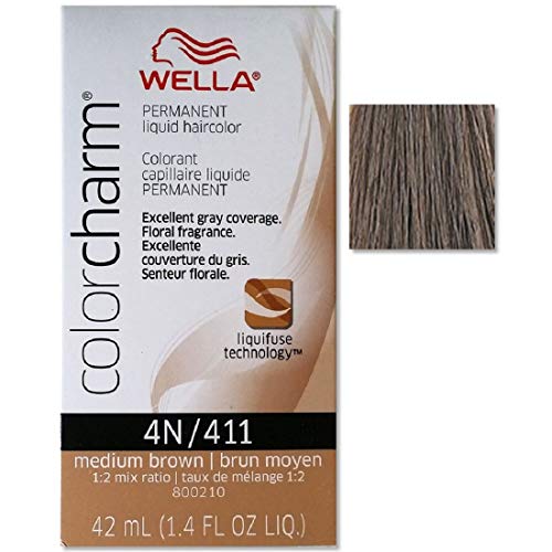 WCC Color Charm Permanent Liquid Hair Color 4N 411 MEDIUM BROW...