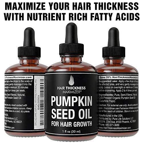 Organic Pumpkin Seed Oil For Hair Growth by Hair Thickness Maximi...