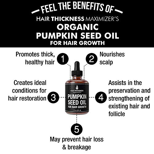 Organic Pumpkin Seed Oil For Hair Growth by Hair Thickness Maximi...