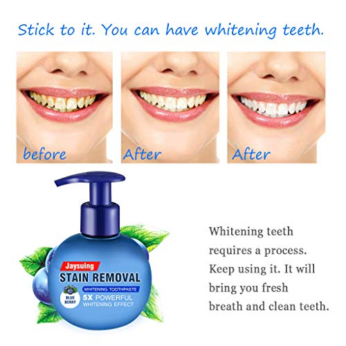 Haluoo Press Whitening Toothpaste,Baking Soda Intensive Stain Rem...