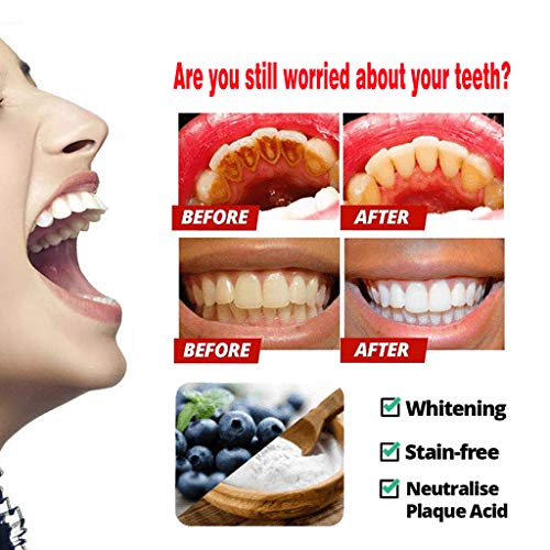 Haluoo Press Whitening Toothpaste,Baking Soda Intensive Stain Rem...