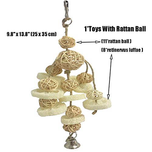 Bird Toys Foraging Star Bird Chew Toy Super Shredder Ball- Will K...