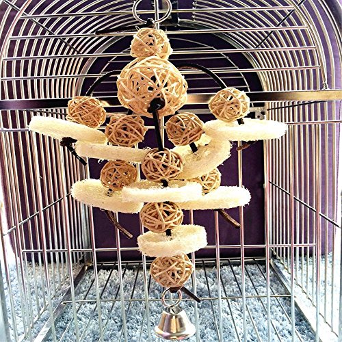 Bird Toys Foraging Star Bird Chew Toy Super Shredder Ball- Will K...
