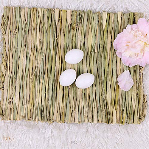 Grass Mat Woven Bed Mat for Small Animal Bunny Bedding Nest Chew ...