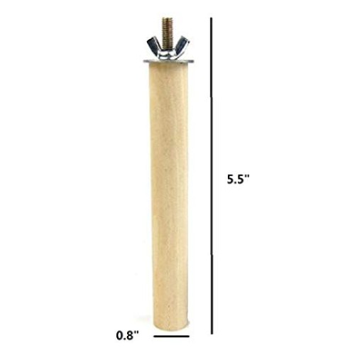 Hamiledyi Bird Perch Bird Stand Bird Cage Accessories Natural Woo...