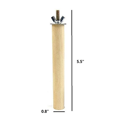 Hamiledyi Bird Perch Bird Stand Bird Cage Accessories Natural Woo...