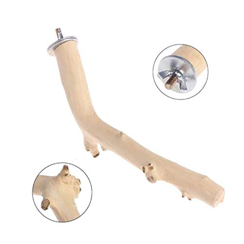Hamiledyi Bird Perch Natural Wood Stand Bird Cage for Parrots Par...