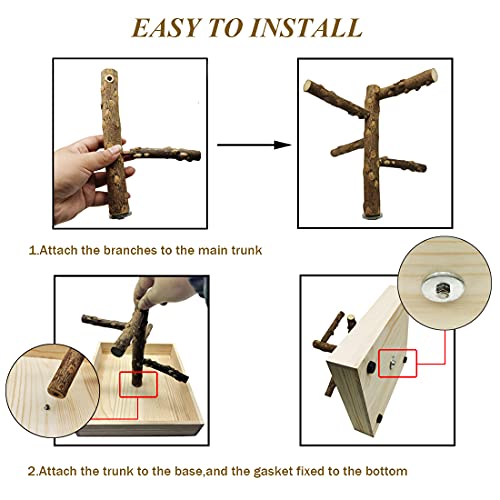 Hamiledyi Bird Perch Stand Tabletop,Parrot Playground Bird Gym Na...