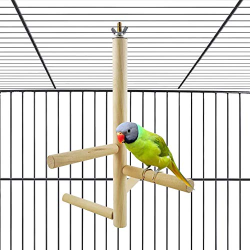 Hamiledyi Parakeet Perch,Bird Natural Wood Stand,Parrot Cage Top ...