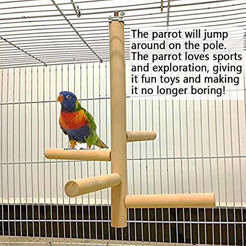 Hamiledyi Parakeet Perch,Bird Natural Wood Stand,Parrot Cage Top ...