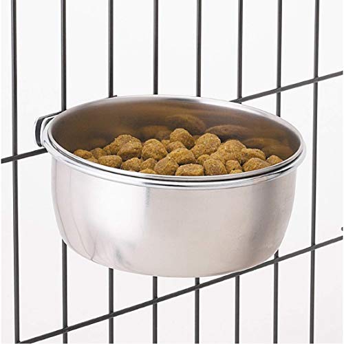Hamiledyi Parrot Feeding Cup,Bird Food Dish Stainless Steel Bird ...