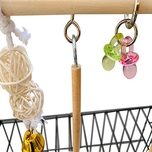 Hamiledyi Parrot Playground Parakeet Perches Outside Cage Bird Cl...