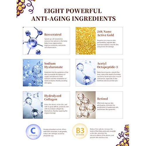Retinol 24k Gold Under Eye Masks For Dark Circles And Puffiness A...