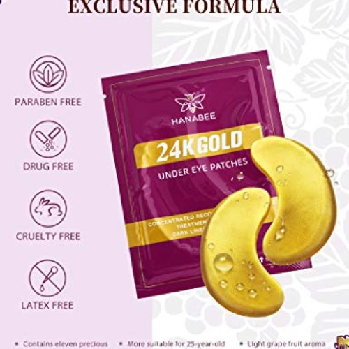 Retinol 24k Gold Under Eye Masks For Dark Circles And Puffiness A...