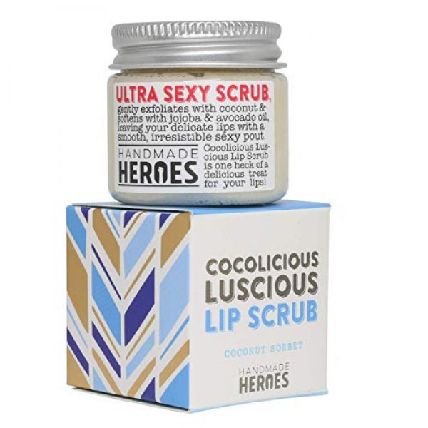 All Natural, Vegan Coconut Lip Scrub - Gentle Exfoliation, Lip Po...