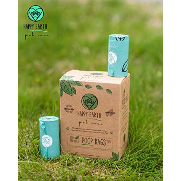 100% BIODEGRADABLE + COMPOSTABLE Dog Poop Bags 1 BOX=10 MEALS DON...