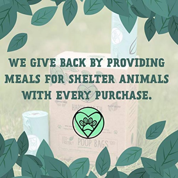 100% BIODEGRADABLE + COMPOSTABLE Dog Poop Bags 1 BOX=10 MEALS DON...