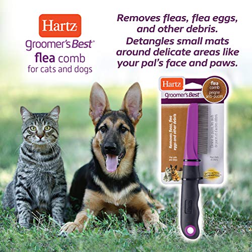 Hartz Groomers Best Flea Comb for Dogs and Cats, Fine-Toothed Fl...