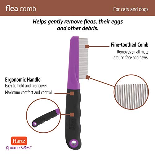 Hartz Groomers Best Flea Comb for Dogs and Cats, Fine-Toothed Fl...