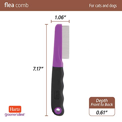Hartz Groomers Best Flea Comb for Dogs and Cats, Fine-Toothed Fl...
