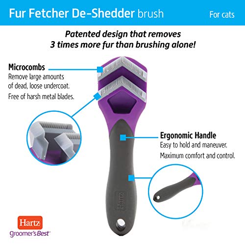 Hartz Groomers Best Fur Fetcher Deshedder Cat Brush, Deshedding ...