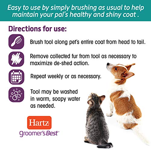 Hartz Groomers Best Fur Fetcher Deshedder Cat Brush, Deshedding ...