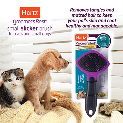 HARTZ, Groomers Best Small Slicker Brush for Cats and Small Dogs...