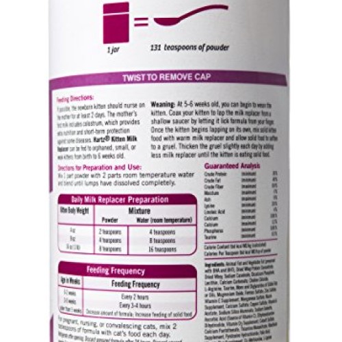 Hartz Powdered Kitten Milk Replacer Formula - 11Oz