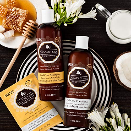 HASK COCONUT MILK + HONEY Hydrating Shampoo + Conditioner Set for...
