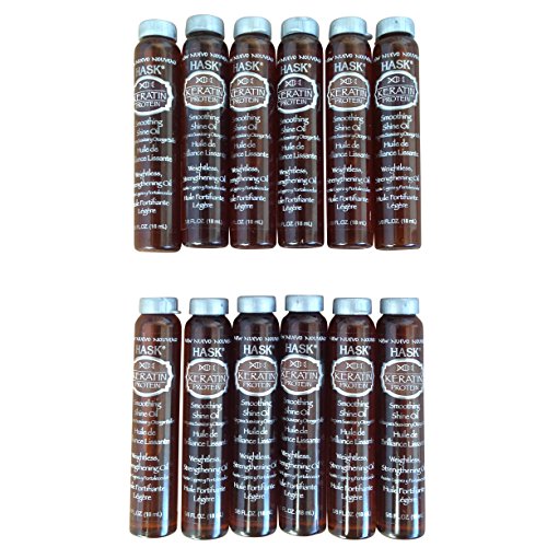 Hask Vials Keratin Protein Smoothing Shine Oil 12 Pieces
