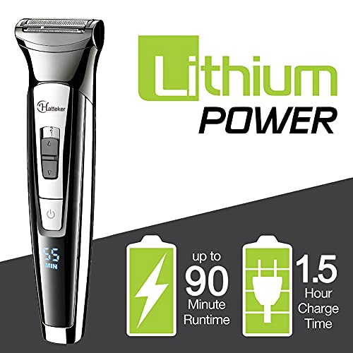 HATTEKER Hair Clipper Beard Trimmer Kit For Men Cordless Hair Mus...