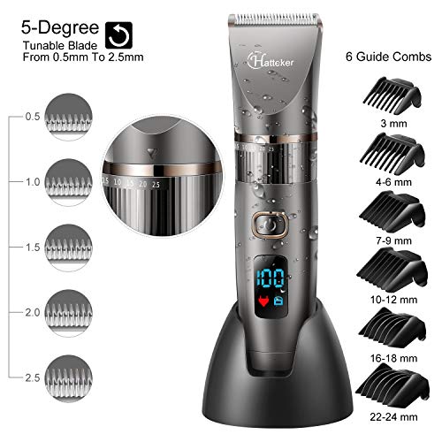 Hatteker Mens Beard Trimmer Cordless Hair Trimmer Hair Clipper De...