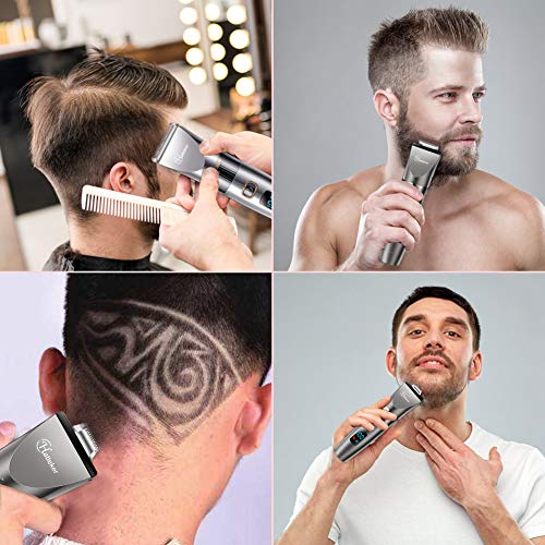 Hatteker Mens Beard Trimmer Cordless Hair Trimmer Hair Clipper De...