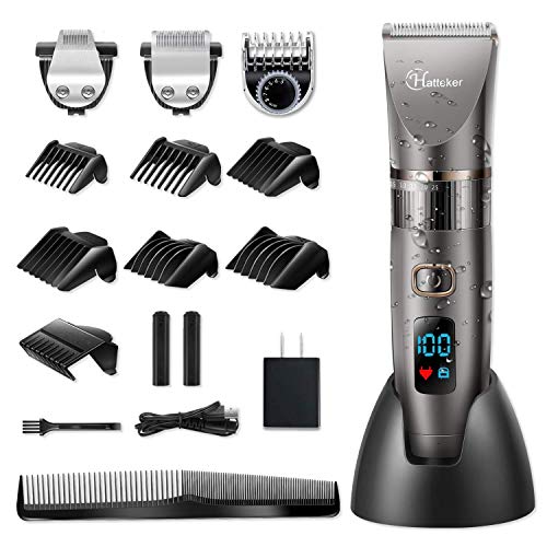 Hatteker Mens Beard Trimmer Cordless Hair Trimmer Hair Clipper De...