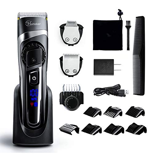 Hatteker Mens Beard Trimmer Hair Clipper Hair Trimmer Cordless Gr...