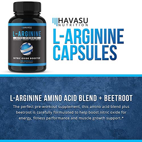 Havasu Nutrition L-Arginine Extra Strength Capsules - Nitric Oxid...