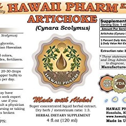 Artichoke Liquid Extract, Organic Artichoke Cynara scolymus Tin...